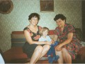 Malý Míša s prababičkou Eliškou a tetou